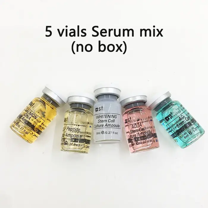 Kit Sérum Booster Peau au DNA de Saumon Coréen, Peptides, Crème BB Hydratante, Blanchissante, Anti-r