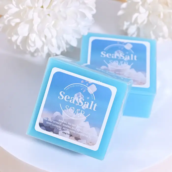 B + acide hyaluronique sel de mer nettoyage en profondeur savon fait main