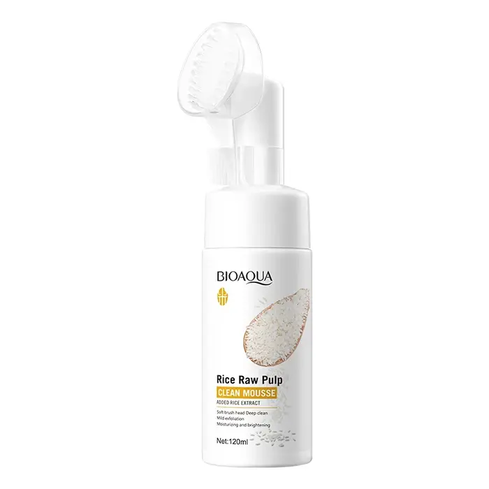 Mousse nettoyante à la purée de riz BIOAOUA 120 ml
