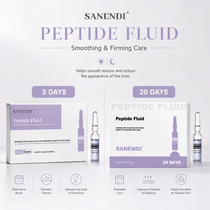 SANENDI Série d'ampoules aux peptides GSHI – Solution liquide hydratante pour les yeux et le visage – Sérum purifiant – Soin coréen pour la peau – 5/20 flacons