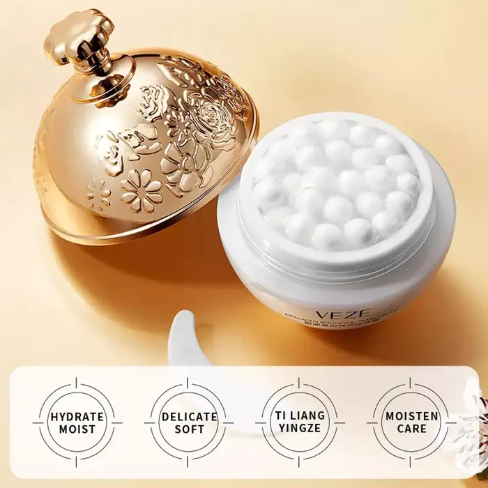 Crème pour le visage au collagène et aux perles pour femmes