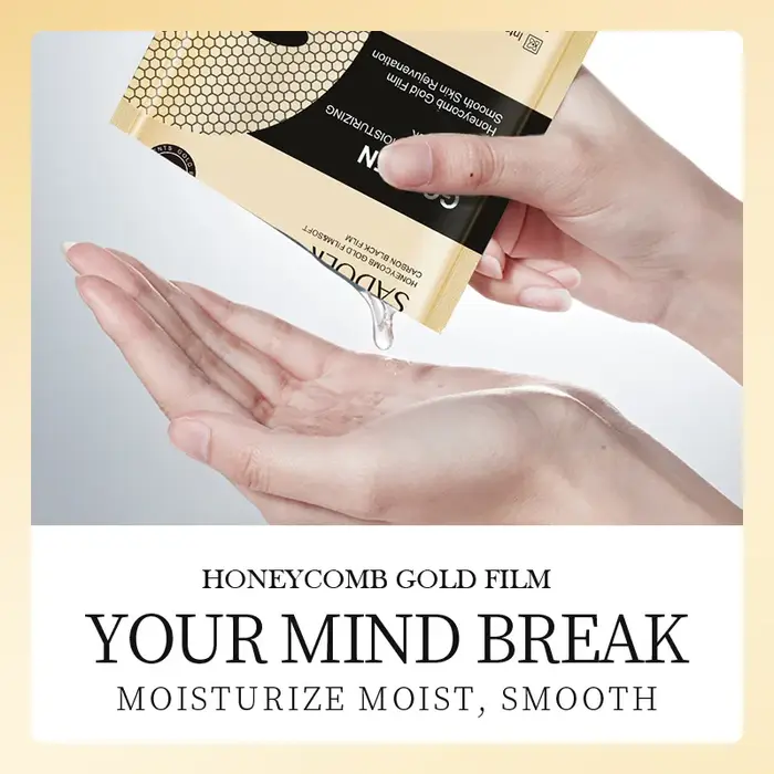 5 pièces SADOER 24K doré hydratant masques pour le visage soins de la peau raffermissant nourrissant lisse