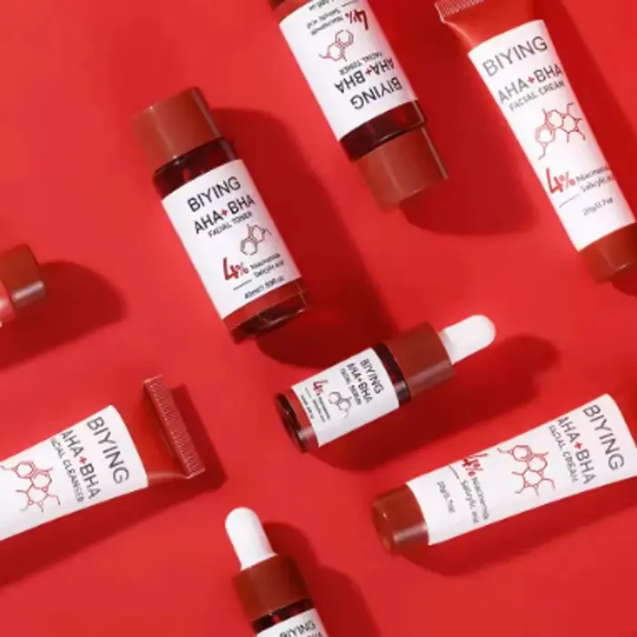 AHA + BHA série peau nettoyant pour le visage crème sérum Toner hydratant