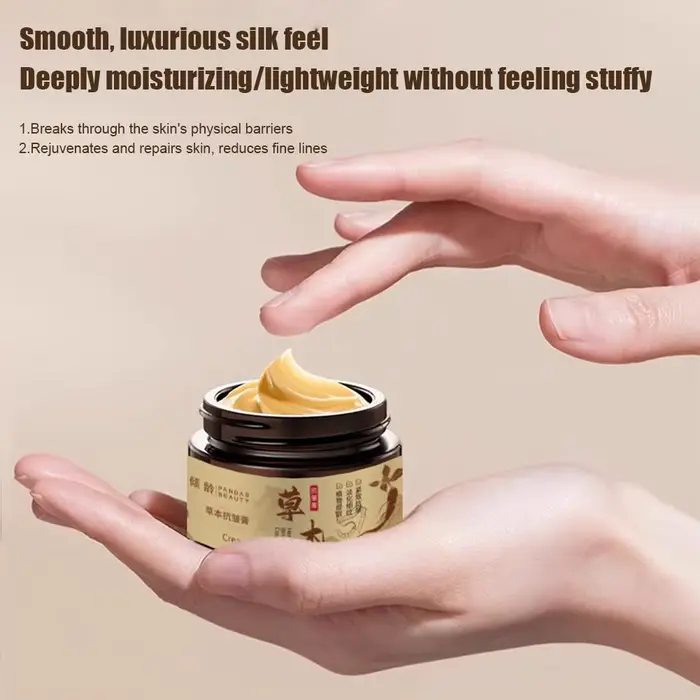 Crème pour le visage Anti-rides à base de plantes