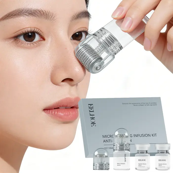 Rouleau à micro-aiguilles 0,25 mm, ensemble de soins d'hiver, hydratant et réparateur, protection de la barrière cutanée, soin spécial hiver, sérum facial