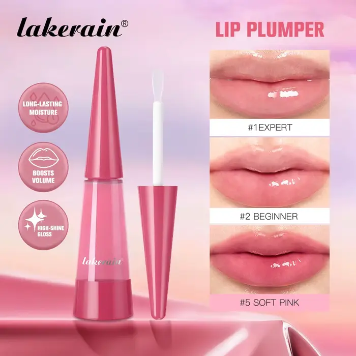 Lakerain lèvres plus dodues hydratation profonde nutrition longue durée haute brillance brillant finition volumineuse