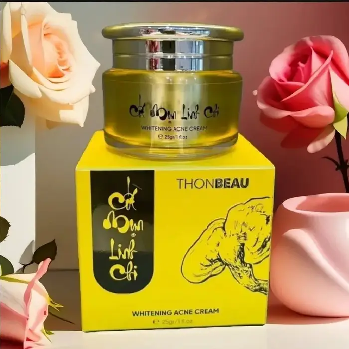 Crème éclaircissante pour le visage Mypham 25g/flacon, réduit l'acné, les taches noires, hydrate la peau, Kem Cot Mun Linh Chi Tang Sua Rua Mat