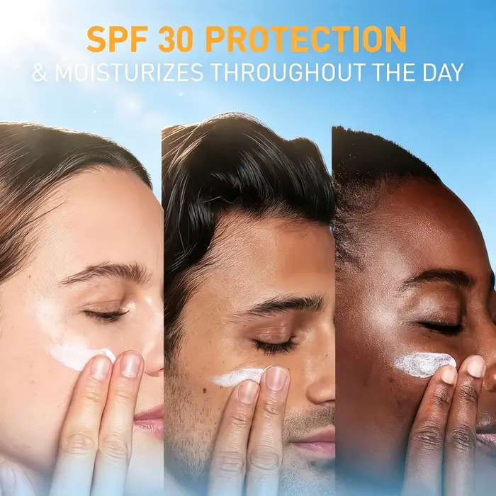Lotion hydratante pour le visage CeraVe AM avec SPF 30, écran solaire à large spectre, acide hyaluronique, niacinamide, céramides, 3 fl oz