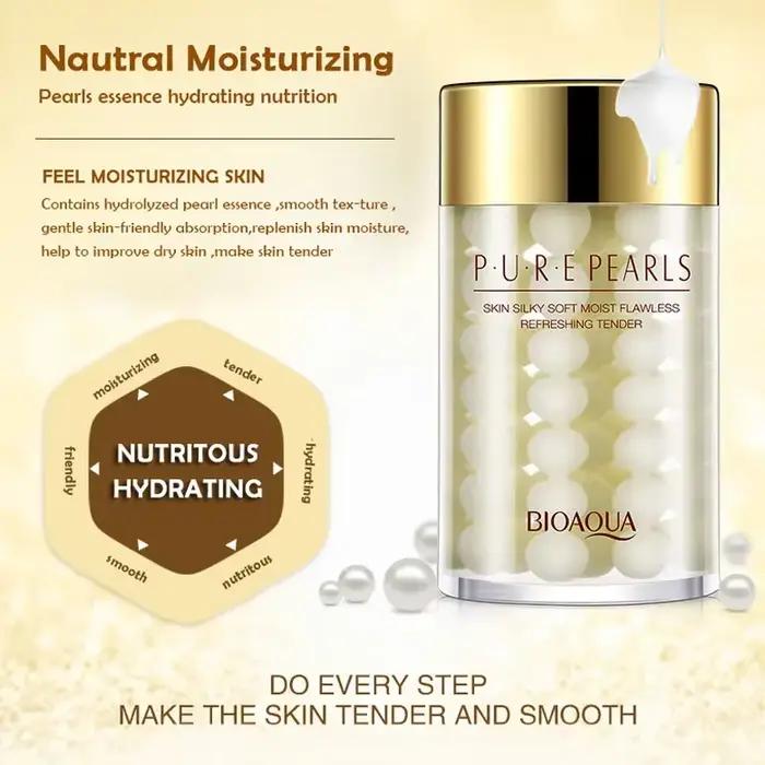 1pc BIOAQUA Pure perle crème pour le visage hydratant peau raffermissant