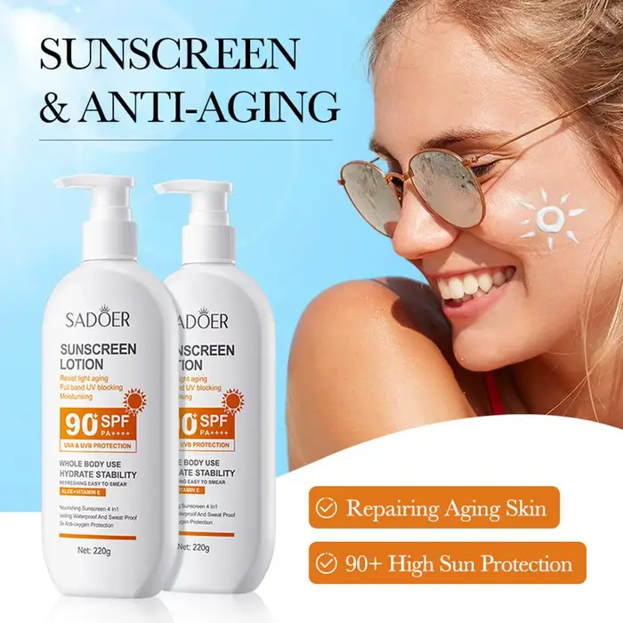 Crème solaire visage et corps SADOER SPF 90+ 50+