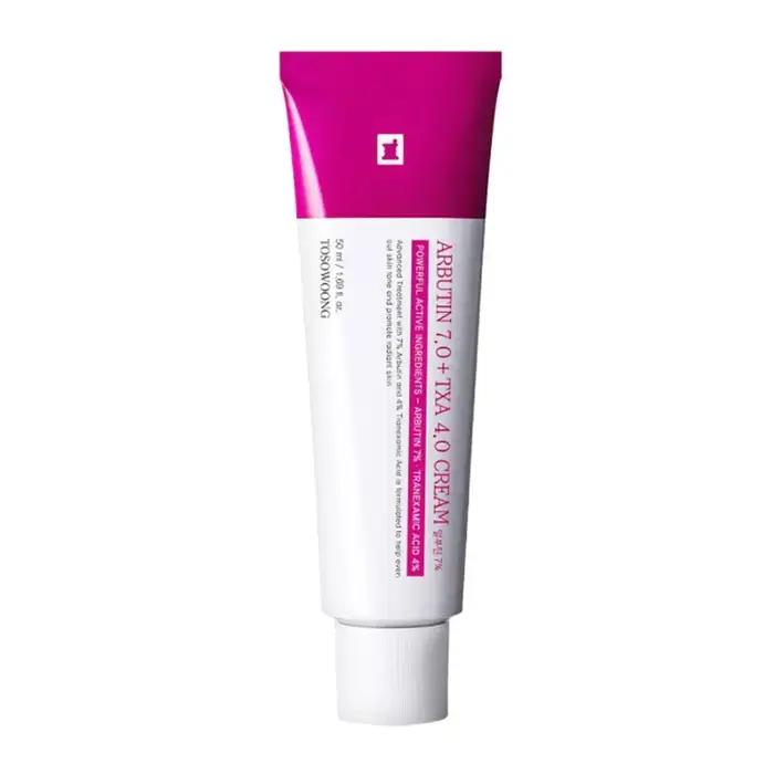 Crème éclaircissante pour le visage à l'arbutine TXA, crème hydratante en profondeur et antioxydante à l'arbutine 7,0 et à l'acide tranexamique 4,0 pour un teint uniforme