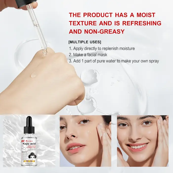 SUYARUN Sérum visage propolis VITAMIN E & Kojic Acid - Traitement anti-âge éclaircissant