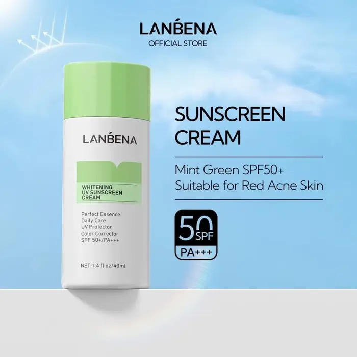 LANBENA crème solaire UV blanchissante Protection solaire maquillage nu hydratant SPF50 + CC crème v