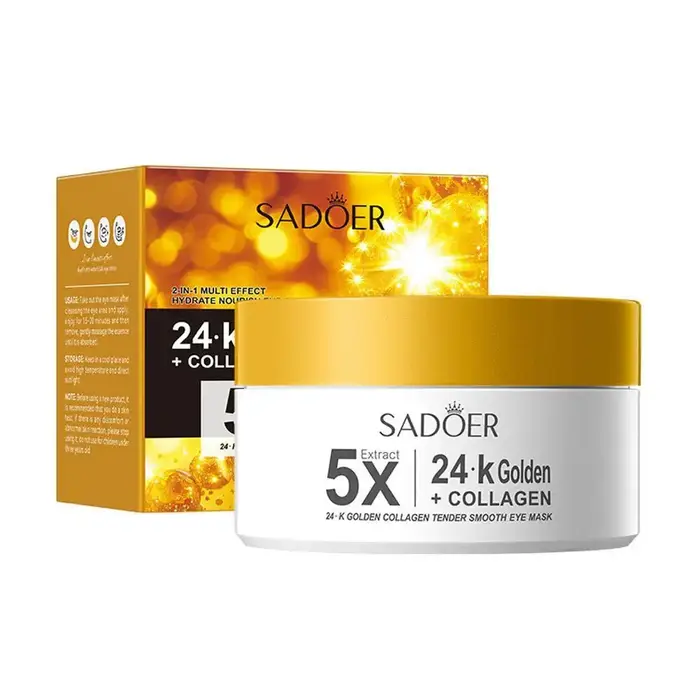 80 pièces SADOER caféine masque pour les yeux Anti cernes raffermissant hydratant rides Anti-âge