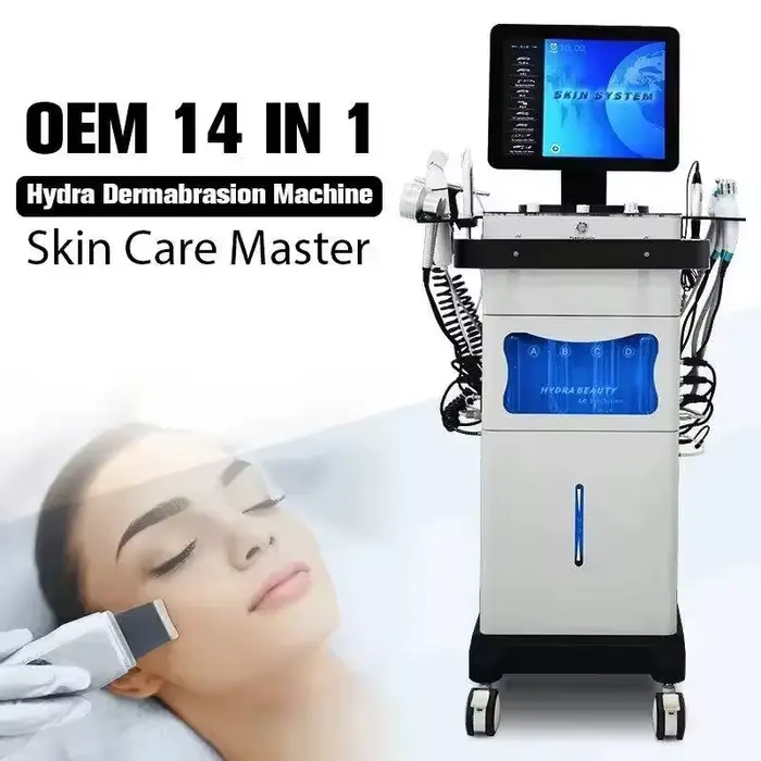 Appareil professionnel 14-en-1 de rajeunissement cutané, nettoyage facial en profondeur, soin de la 