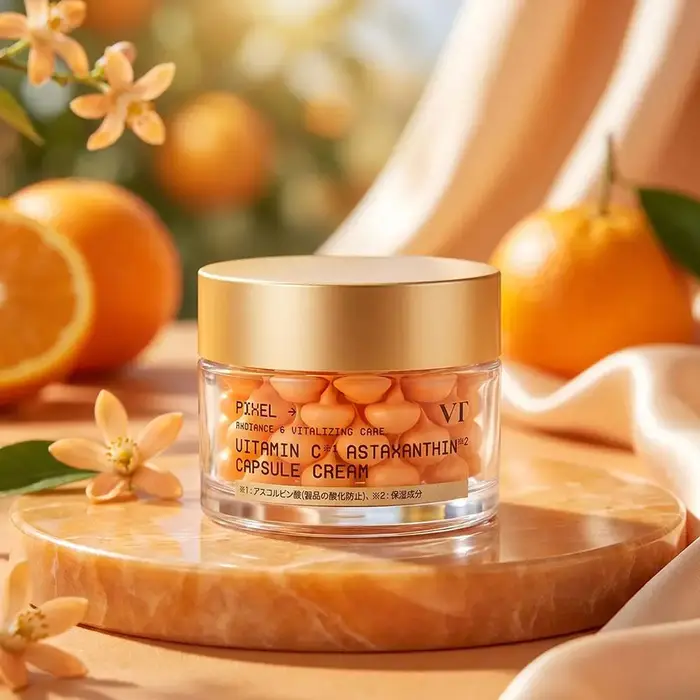 Crème Visage Hydratante et Éclaircissante à la Vitamine C et à l'Astaxanthine VT – Améliore les Peaux Ternes