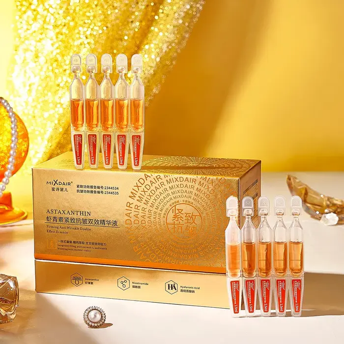 Sérum Anti-Rides à l'Astaxanthine 30 Ampoules - Ampoules Liftantes et Raffermissantes pour Tous Type