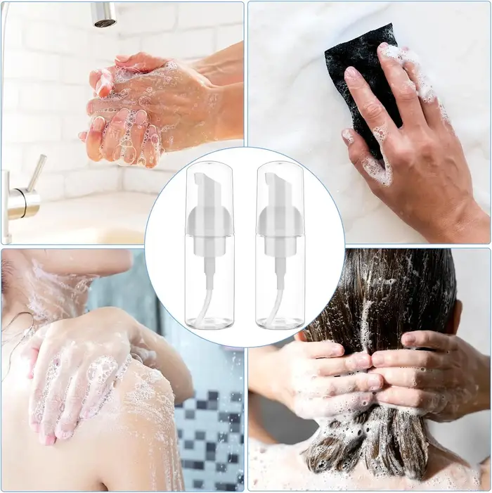 2 pièces 30ml 50ml 60ml 100ml bouteille de pompe à mousse en plastique vide visage cils