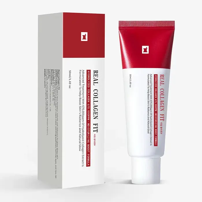 Real Collagen Fit, masque enveloppant au collagène, collagène 670 000 ppm, masque facial décollable
