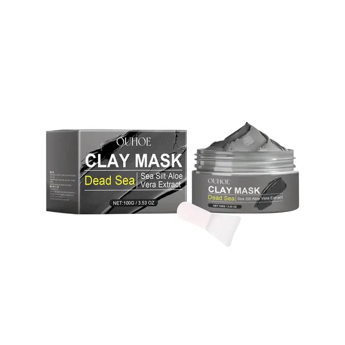 Masque facial à nettoyage en profondeur, boue de mer, éclaircissant, hydratant, contrôle de l'huile,