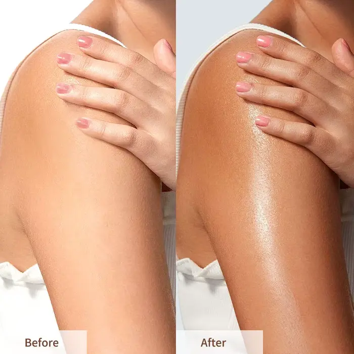 Crème Bronzante Visage et Corps Longue Durée – Autobronzant Naturel Nourrissant et Protecteur Contre les Rayons UV