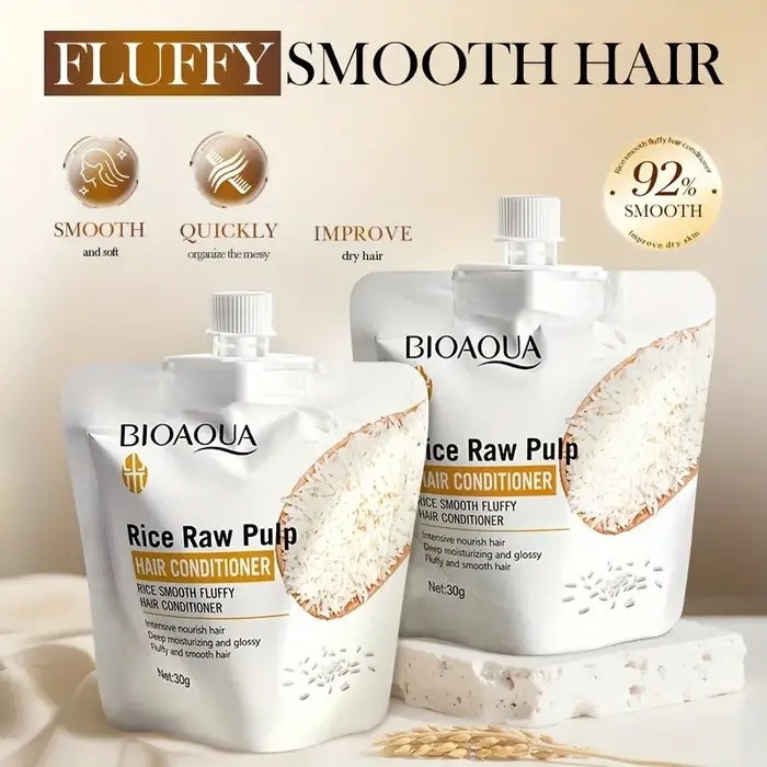 Masque capillaire à la purée de riz