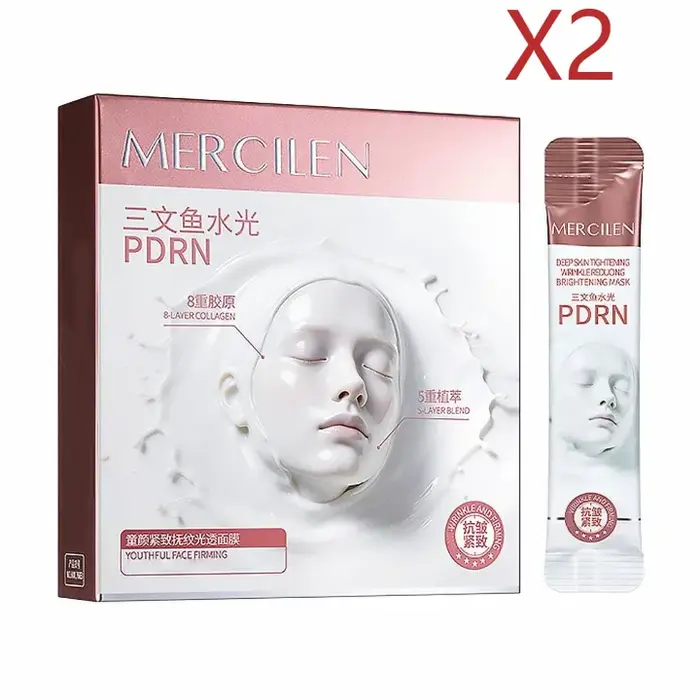 1/2 Boîte Mercilen Water Light PDRN Masque de Nuit Raffermissant Hydratant Nourrissant Anti-Âge Soin Quotidien du Visage