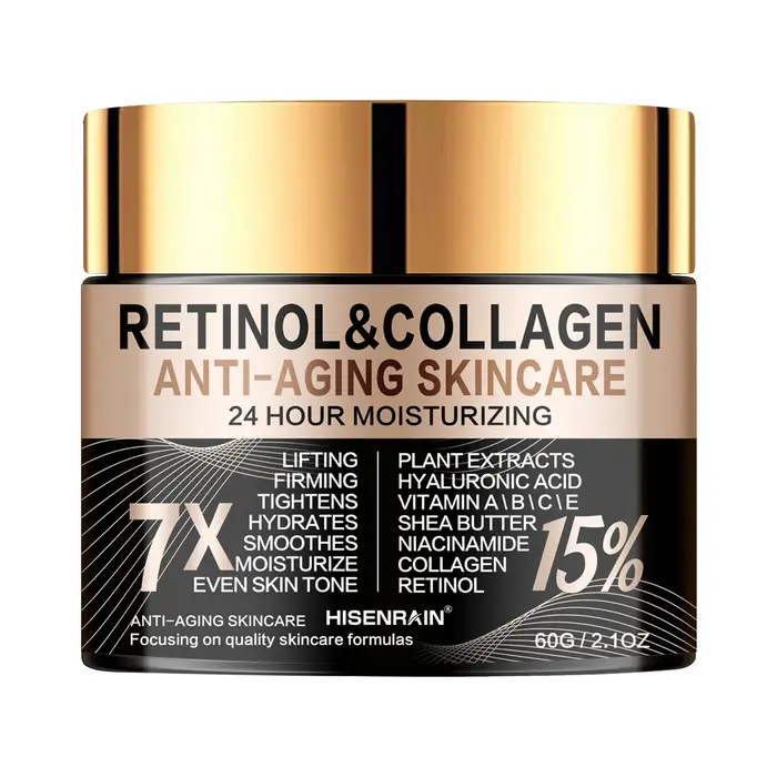 Crème visage au collagène au rétinol HISENRAIN – Hydratant intense anti-âge