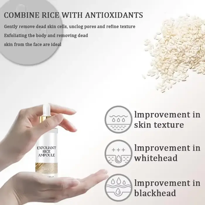 Essence exfoliante de riz noir et blanc