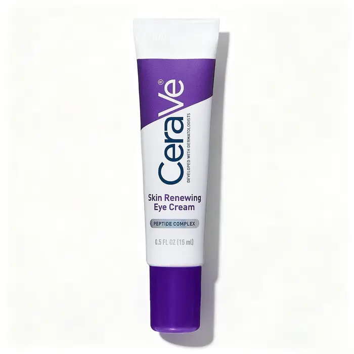 Crème pour les yeux régénérante CeraVe, soin quotidien pour le contour des yeux avec peptides, caféi