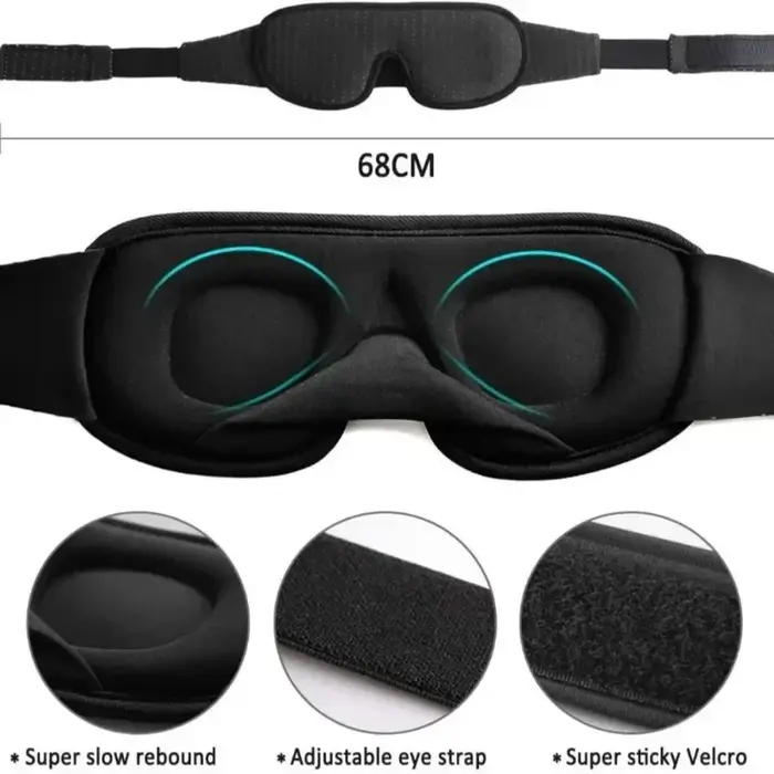 1/2 pièces Masque de sommeil 3D Premium