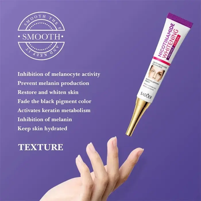 Crème blanchissante et anti-taches de rousseur pour le visage