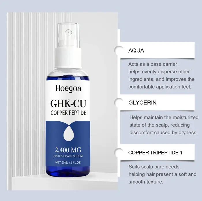 Peptide de cuivre Ghk-Cu pour la croissance des cheveux