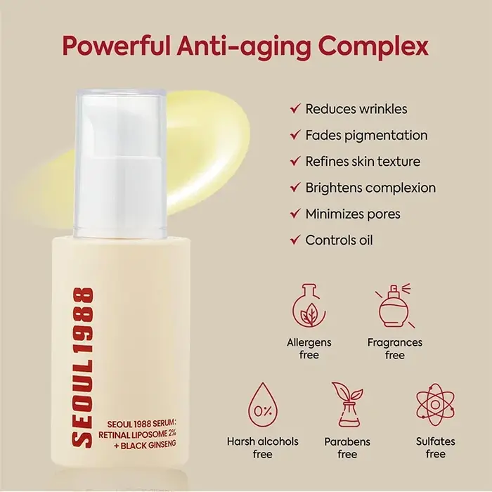 Coffret Sérum et Crème Yeux et Visage au Rétinol et Ginseng Seoul 1988 – Raffermissant