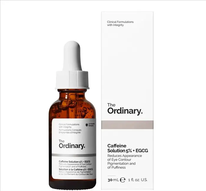 Solution de caféine 5% + EGCG 30 ml Sérum réduit les poches des yeux Cernes favorisant le éclaircissement sous