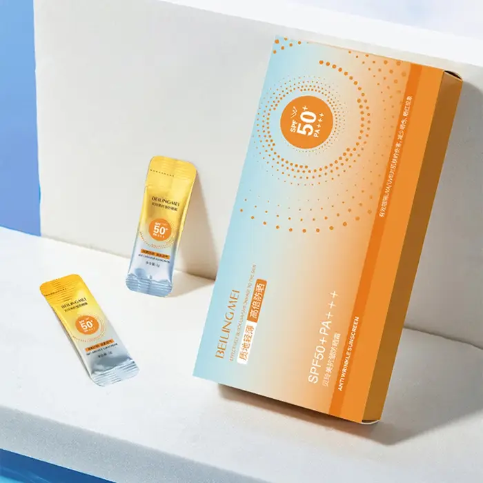 Paquets de lotion solaire SPF50, protection solaire à large spectre avec SPf50 pour un usage quotidi