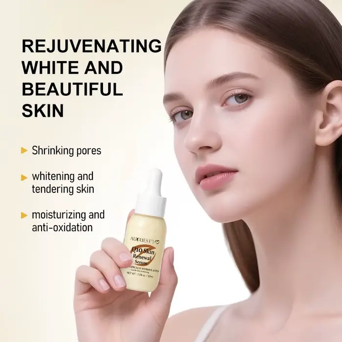 AUQUEST Coenzyme Q10 sérum pour le visage Anti-âge Anti-rides Essence pour le visage estompe les rid