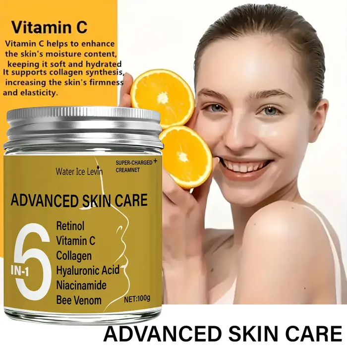 Crème Visage Avancée Hiver - Complexe Rétinol, Vitamine C et Venin d'Abeille, Éclat et Fermeté, Formule Multi-Actions pour Peau Radieuse