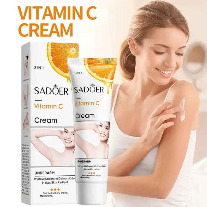 Crème éclaircissante pour les aisselles à la vitamine C