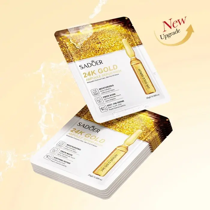 10 masques faciaux en or 24 carats Saoder