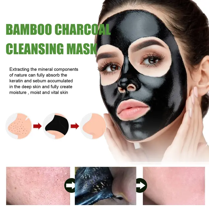 Masque dissolvant de points noirs pour le visage au charbon de bambou