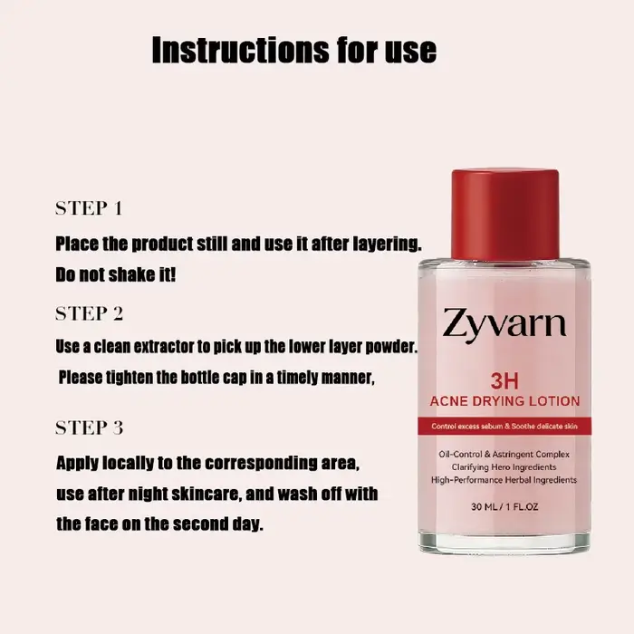Essence concentrée contre l'acné à l'acide salicylique rose 30 ml - Contient de l'acide salicylique, de l'acide lactique, de la calamine, double soin à double acide
