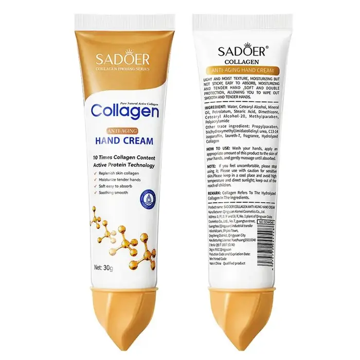 Crème pour les mains au collagène