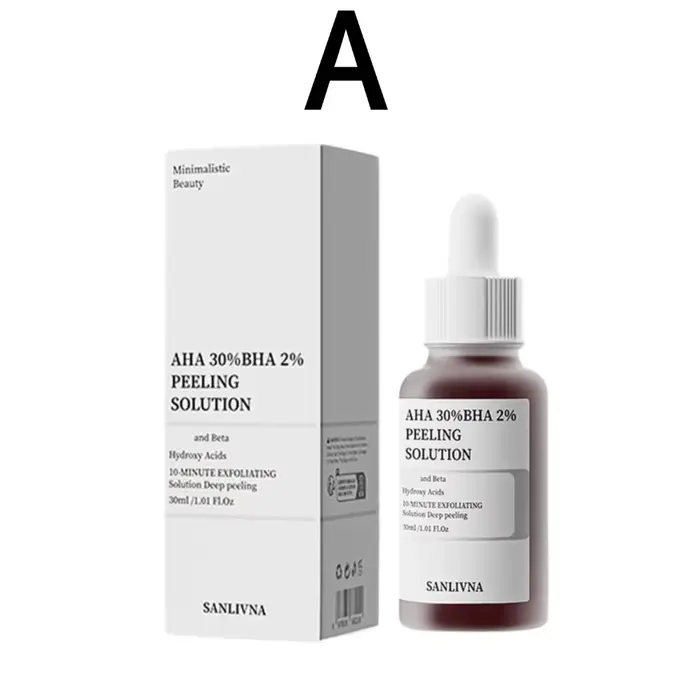 AHA 30% + BHA 2% acide salicylique Essence pour le visage hydratant éclaircissant Exfoliation blanchissant raffermissant