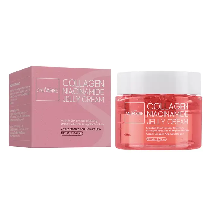 Crème à la gelée de collagène, Niacinamide et collagène hydrolysé, renforce la barrière cutanée, hyd