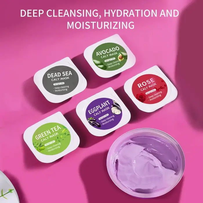 Masque de boue d'argile combiné rose