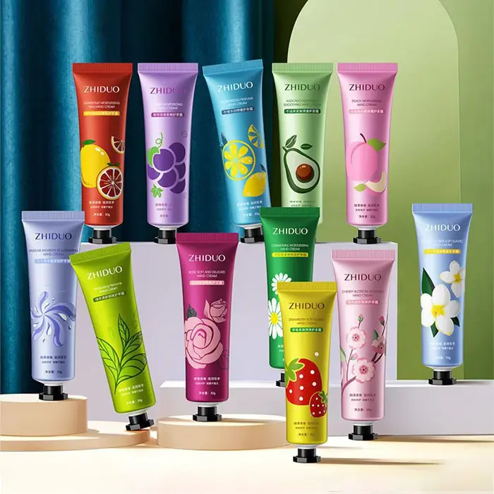 Ensemble de crème pour les mains fleurie fruitée