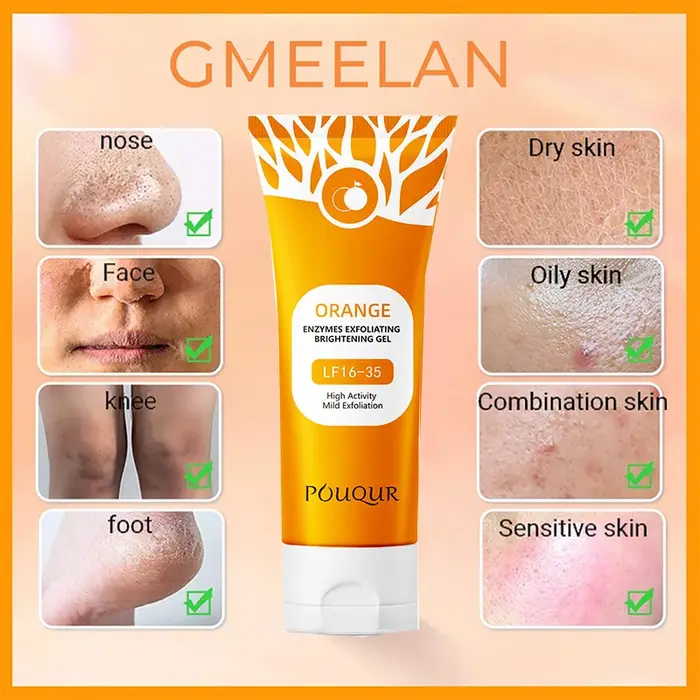Gel exfoliant Orange crème hydratante visage gommage pour le corps Gel nettoyage en profondeur hydratant