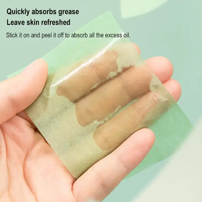 100 pièces nouveau papier buvard d'huile pour le visage lingettes portables