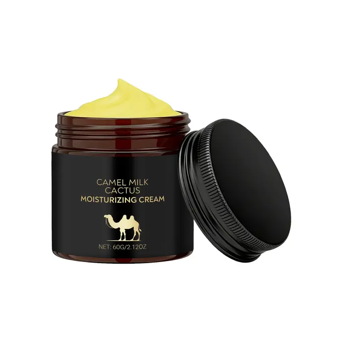 Crème hydratante pour le visage, avec extrait de lait de chameau et de Cactus, verrouillage en profo